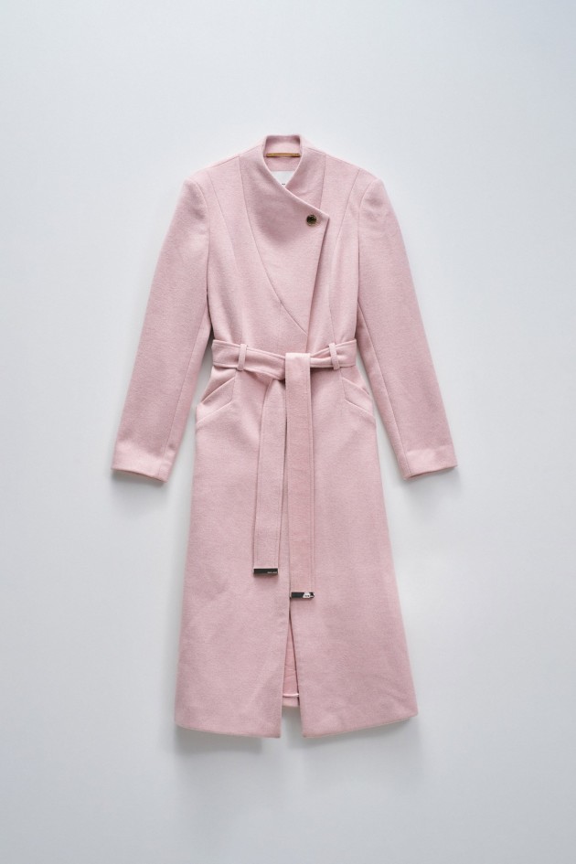 GRACE LONG WOOLLEN COAT WITH BELT