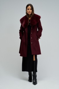 WOOL COAT WITH FUR