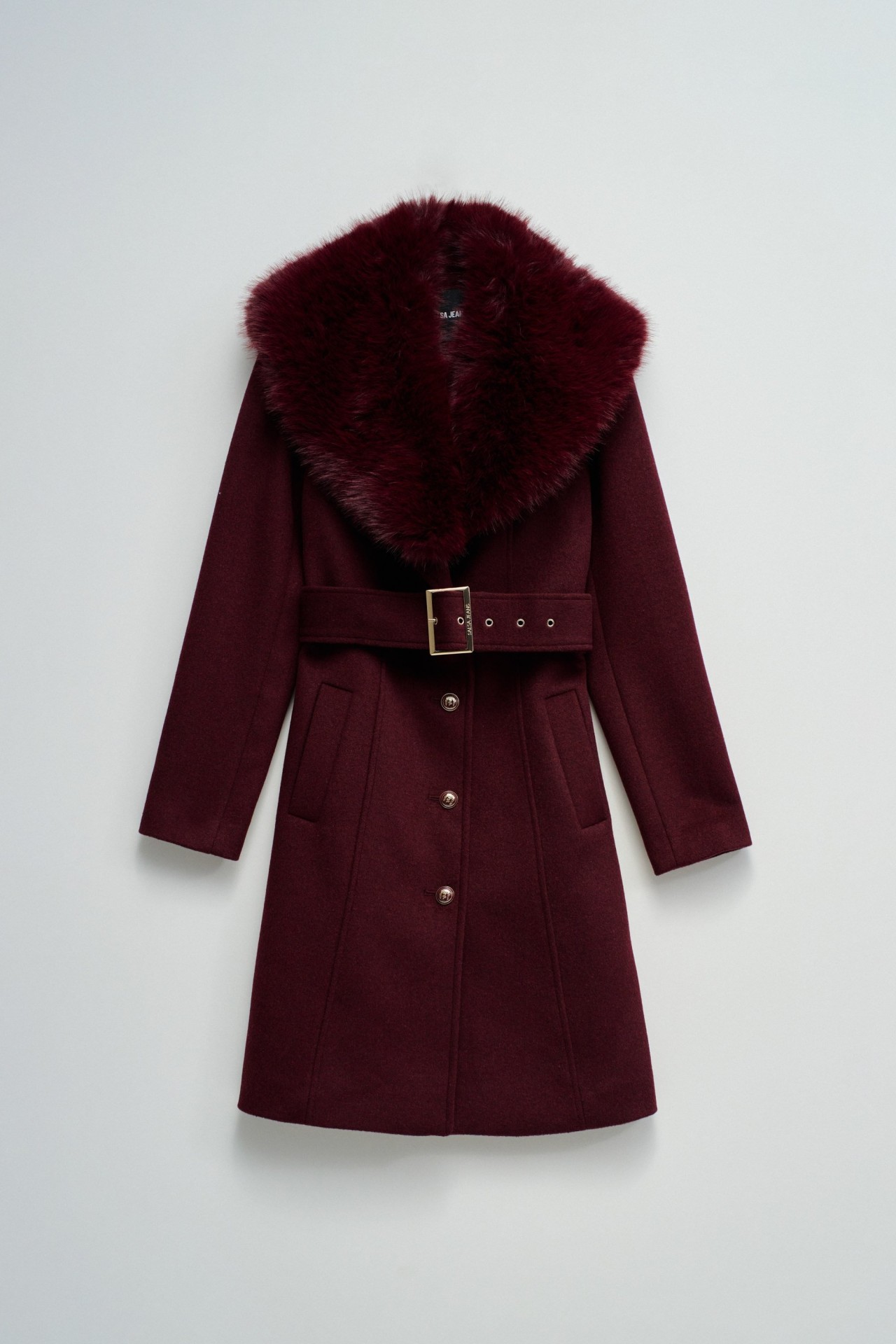 WOOL COAT WITH FUR