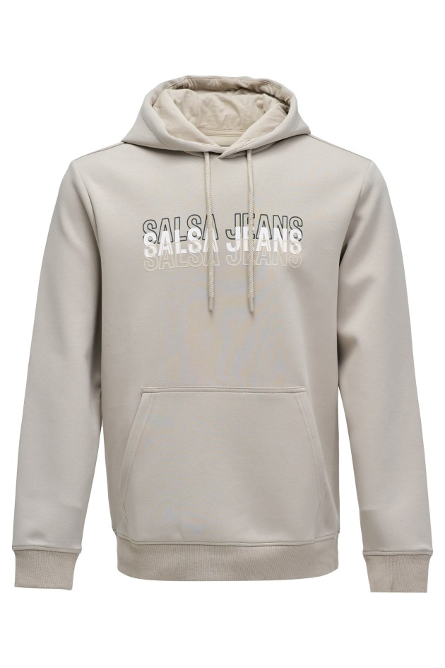 HOODIE SCUBA BRANDING, LIGHT PEARL, XXL