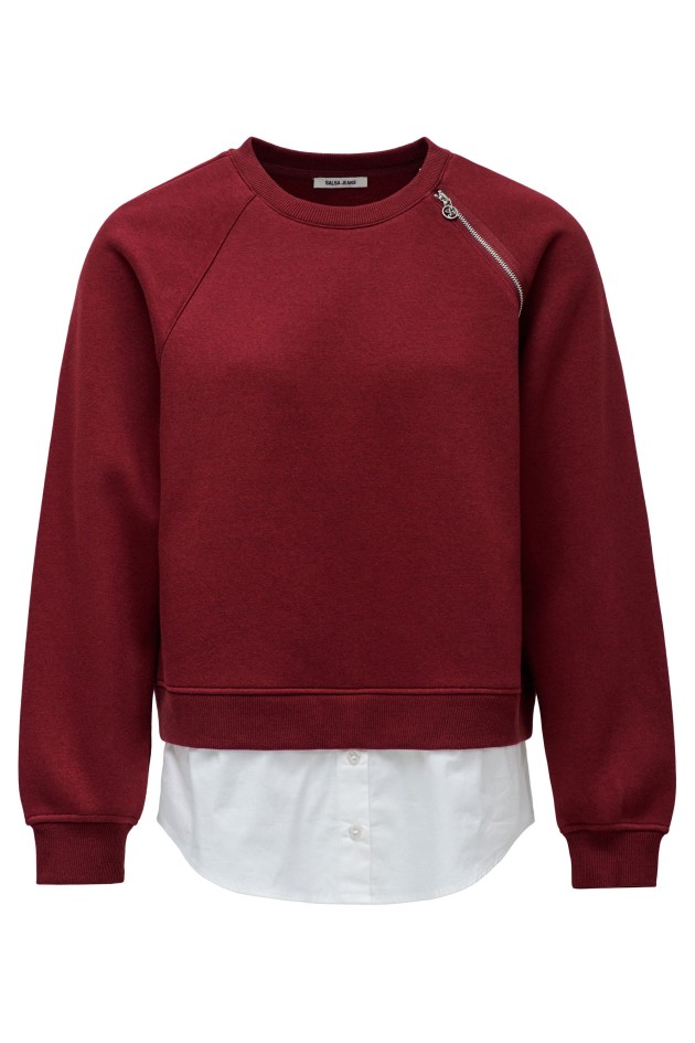 OUTLET TWO-FOR SWEATSHIRT, DARK RED, XXL