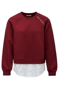 OUTLET TWO-FOR SWEATSHIRT, DARK RED, XXL
