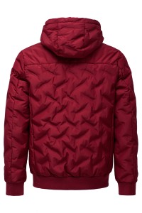OUTLET BOMBER W HOOD THE, DARK RED, XXL