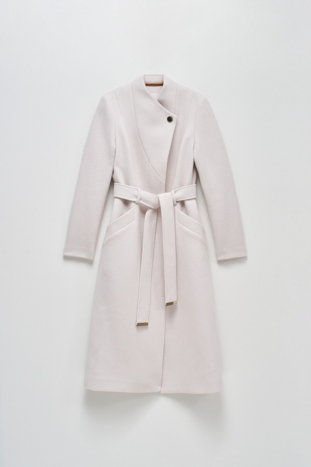 LONG GRACE WOOLLEN COAT WITH BELT
