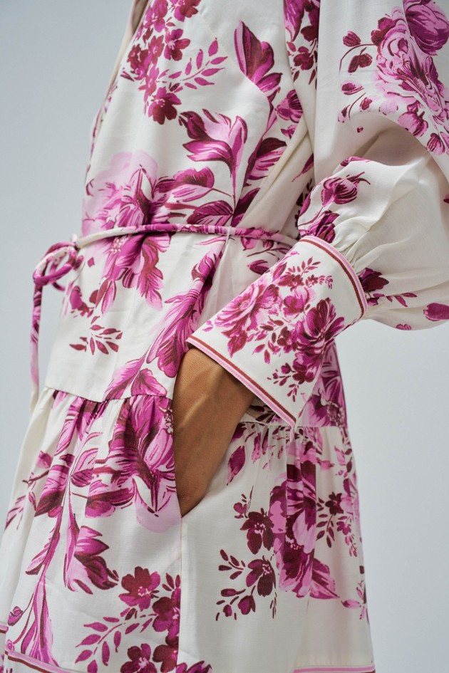 VESTIDO CAMISERO CON ESTAMPADO FLORAL