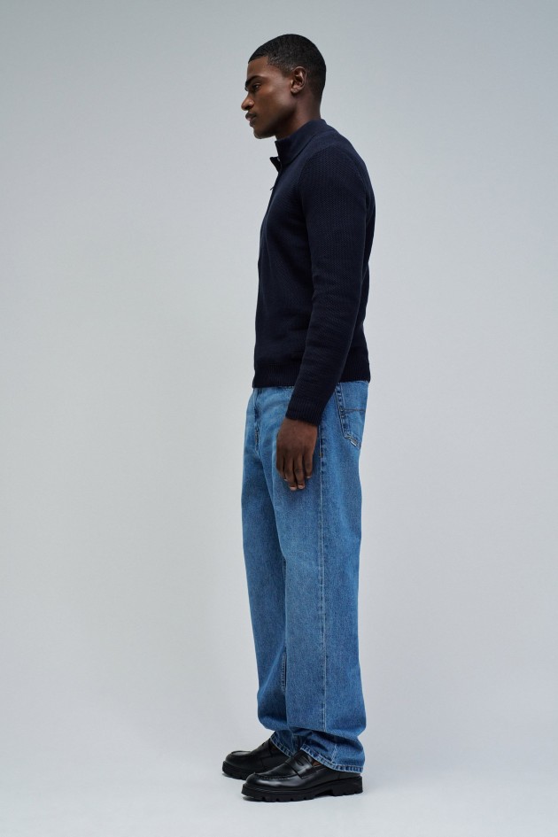 KNIT SWEATER WITH HALF ZIP