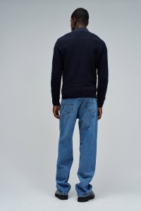 KNIT SWEATER WITH HALF ZIP