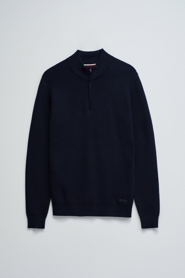 KNIT SWEATER WITH HALF ZIP