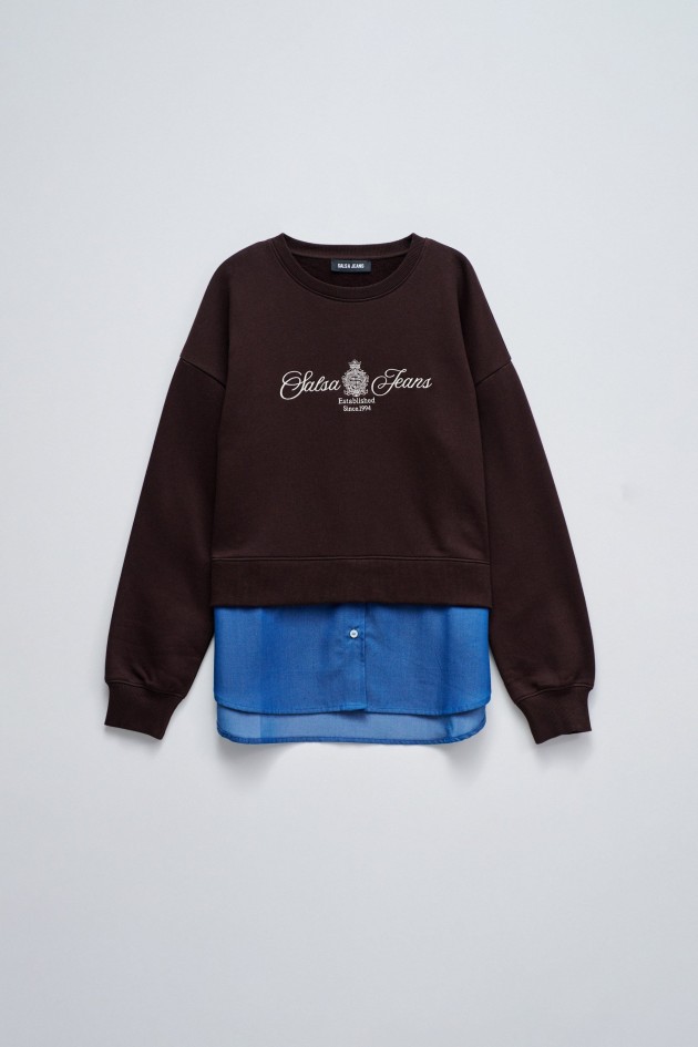 SWEATER COMBINED WITH SHIRT