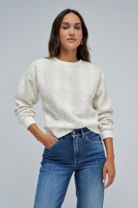 SWEAT AVEC LUREX STAR CLUB