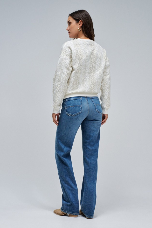 SWEATSHIRT MIT LUREX STAR CLUB