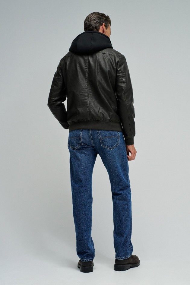 VESTE BOMBER EFFET CUIR