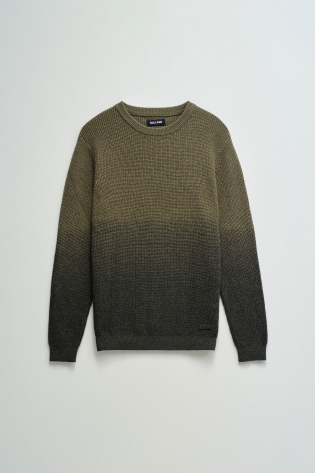 WOOL SWEATER WITH GRADIENT EFFECT
