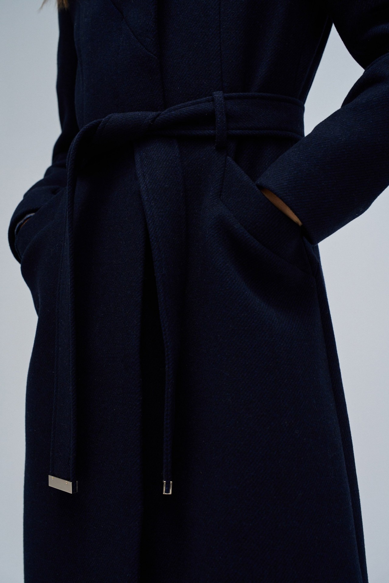 GRACE LONG WOOLLEN COAT WITH BELT