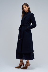 GRACE LONG WOOLLEN COAT WITH BELT