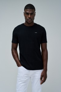 T-SHIRT JACQUARD MIT BRANDING