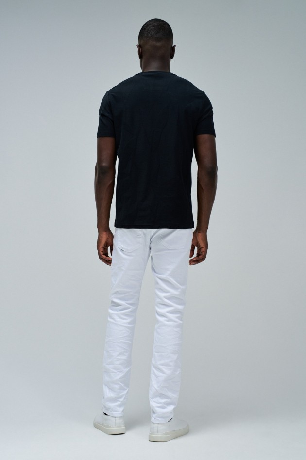 T-SHIRT JACQUARD MIT BRANDING