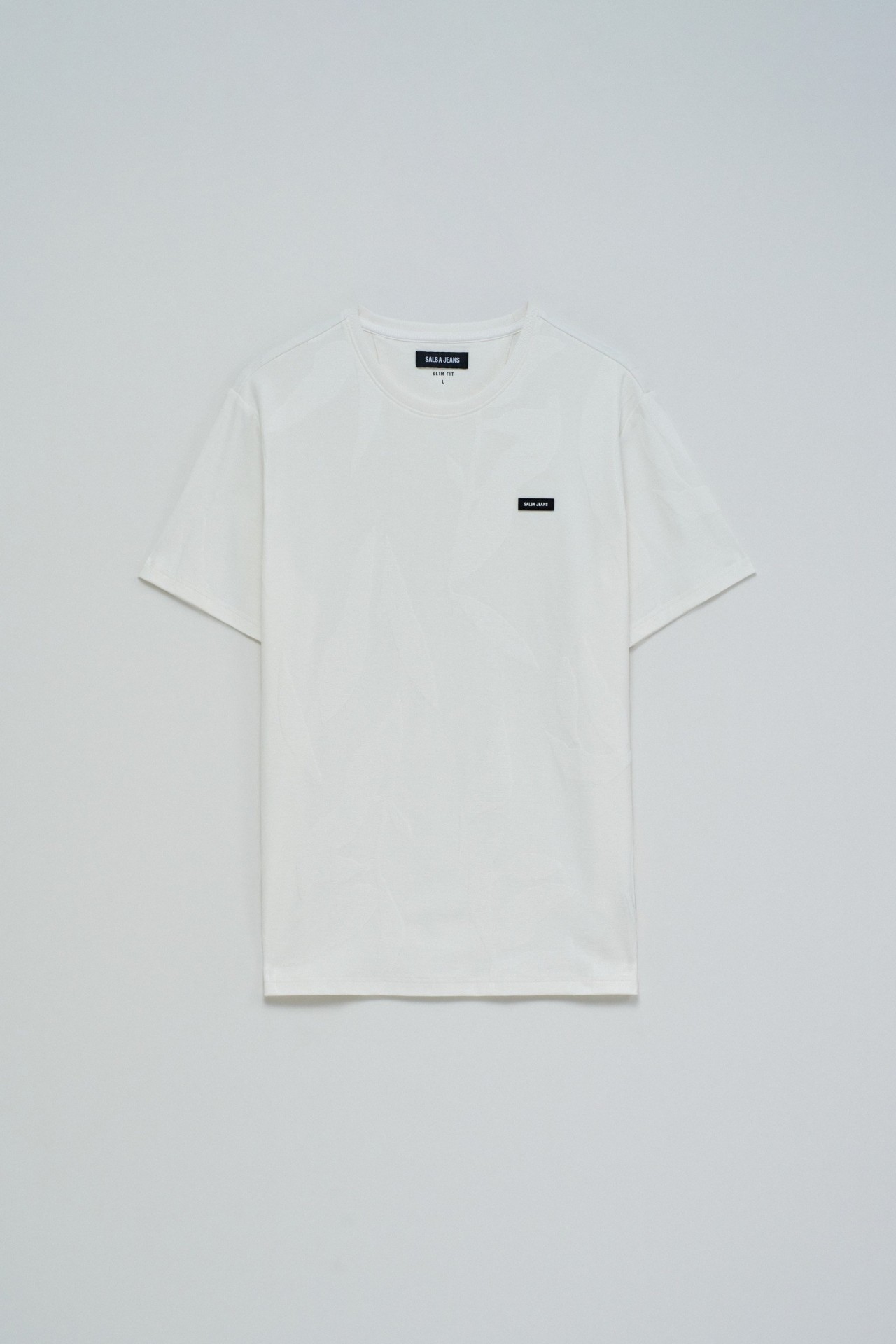 T-SHIRT JACQUARD MIT BRANDING