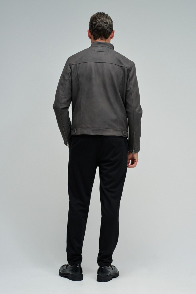 BLUSÃO BIKER EM SUEDE