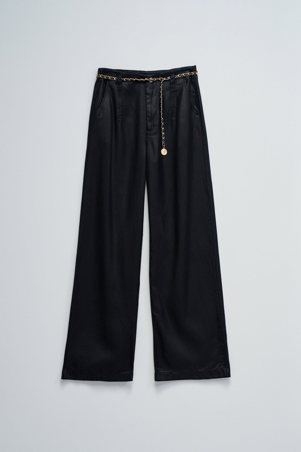 LIGHTDENIM TROUSERS WITH WIDE LEG