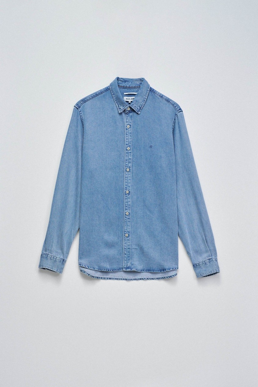CAMISA EN DENIM LIGERO