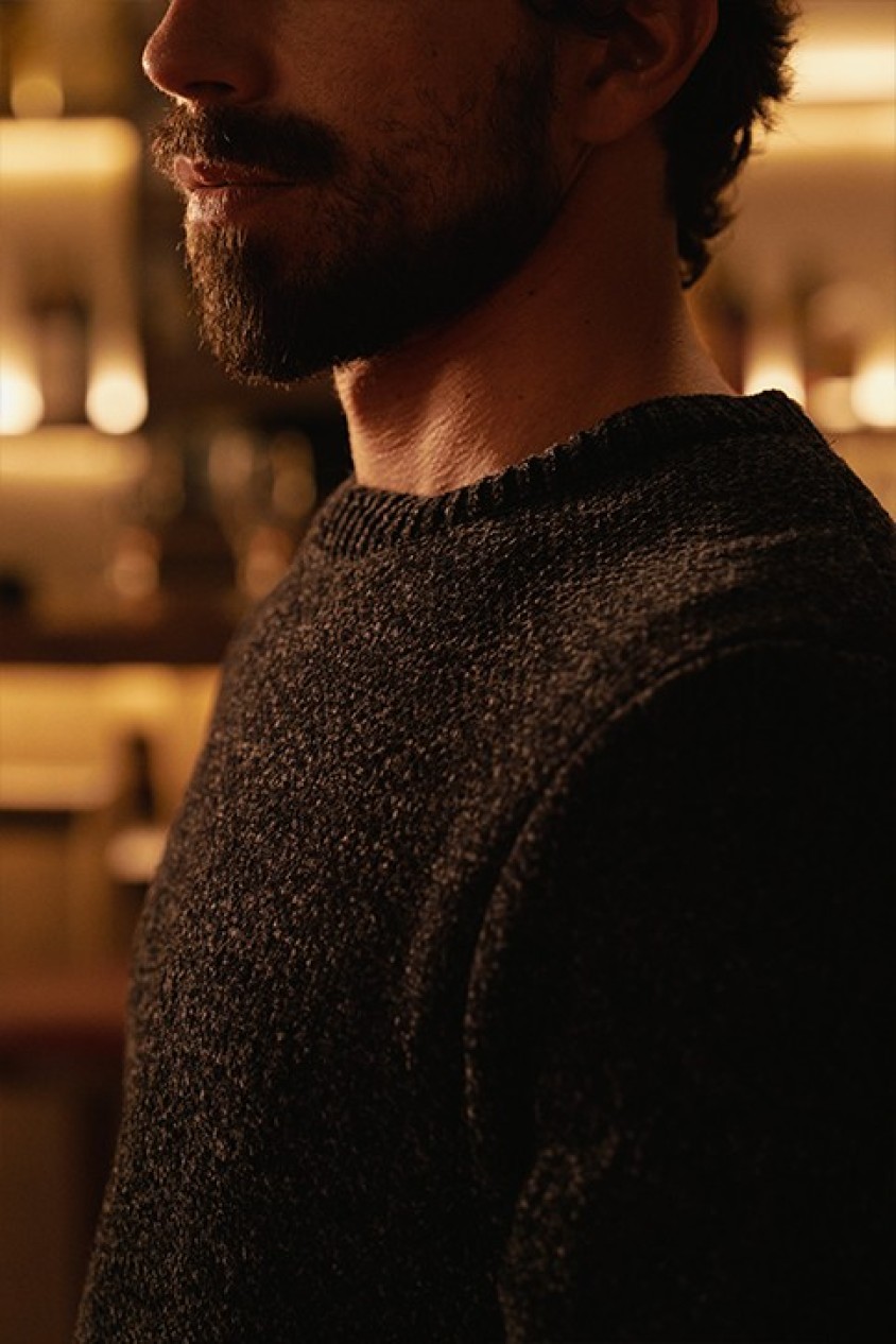 CAMISOLA DE MALHA COM EFEITO GRADIENTE