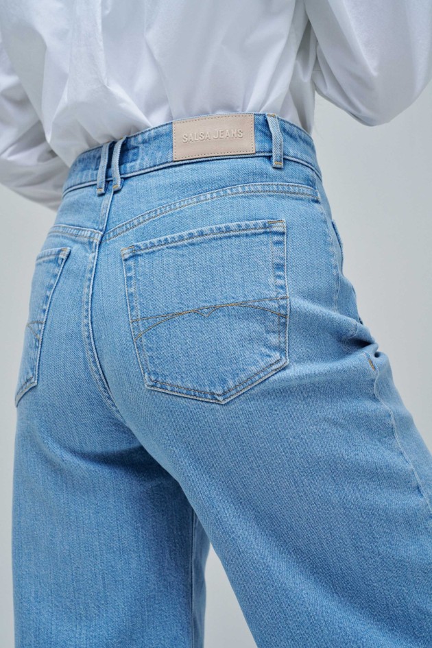 CULOTTE IN HELLBLAUEN JEANS