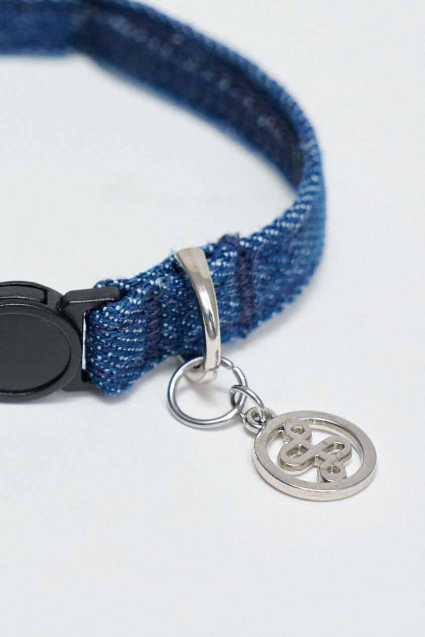 DENIM COLLAR PET FOR CATS