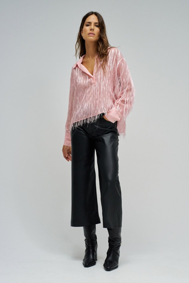 BLUSA COM FRANJAS