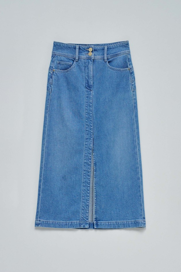 SECRET PUSH IN MIDI SKIRT