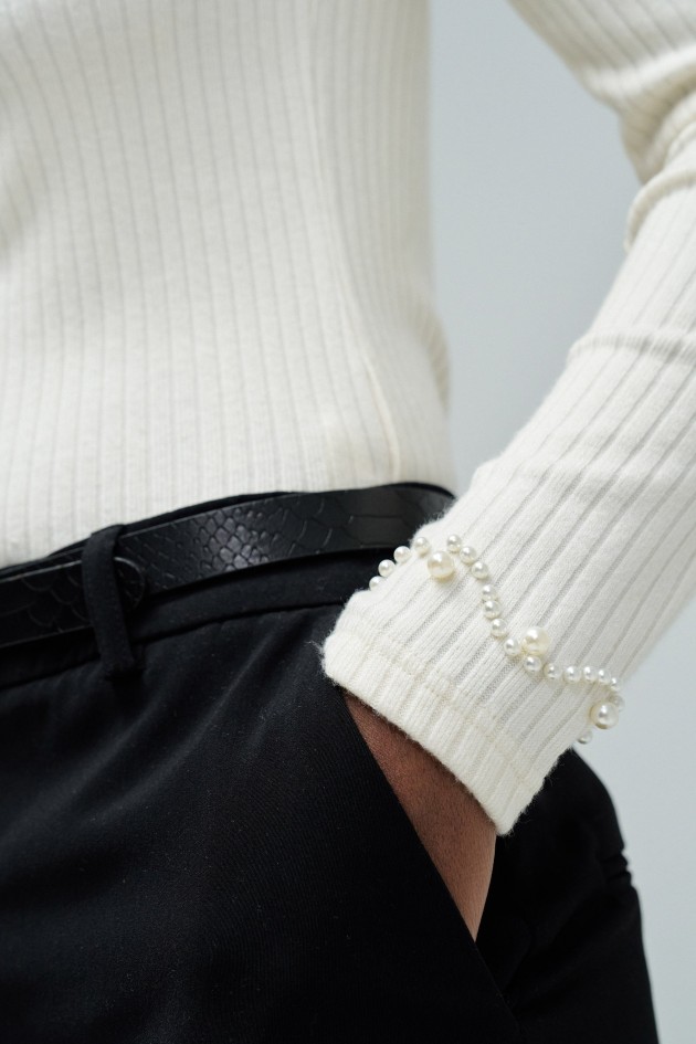 CAMISETA DE PUNTO ACANALADO