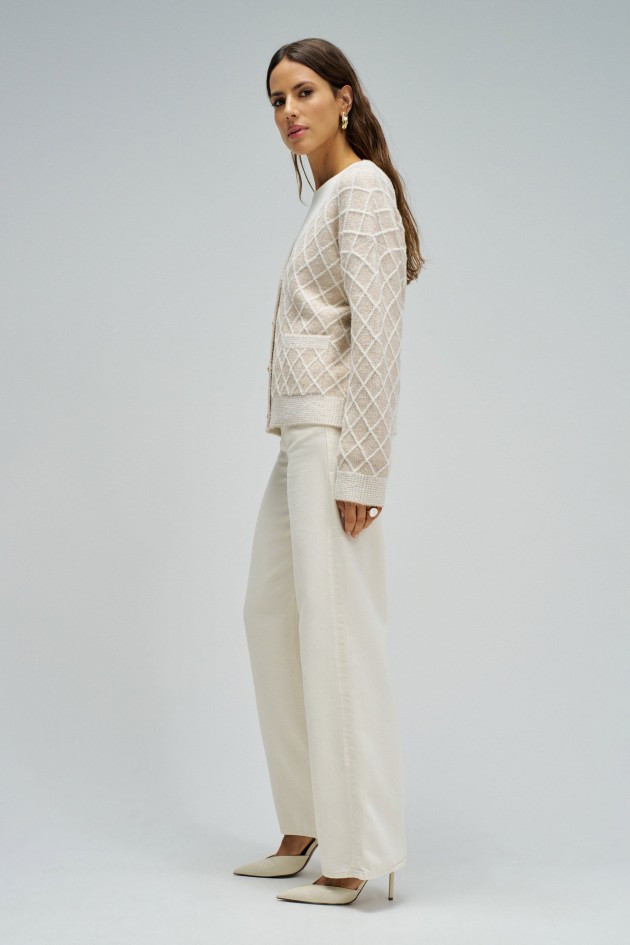 CARDIGAN CON JACQUARD Y LUREX
