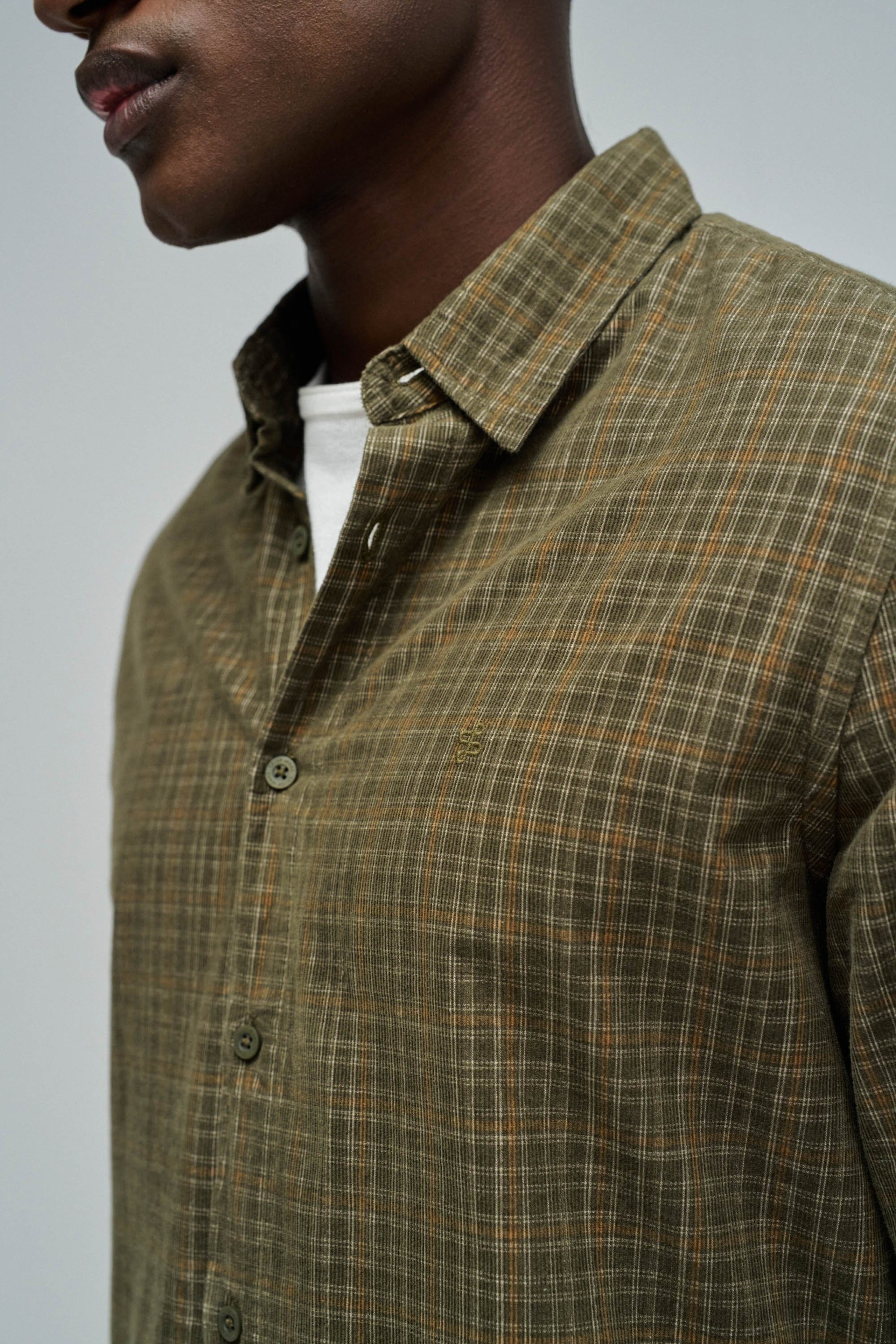 CHECKED CORDUROY SHIRT