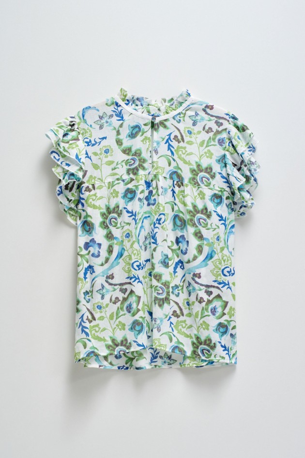 BLUSA COM PADRÃO FLORAL