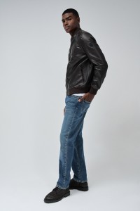 BOMBER JACKET LEATHER EFFECT BOMBER JACKET LEATHER EFFECT