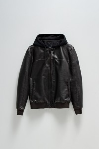 BOMBER JACKET LEATHER EFFECT BOMBER JACKET LEATHER EFFECT