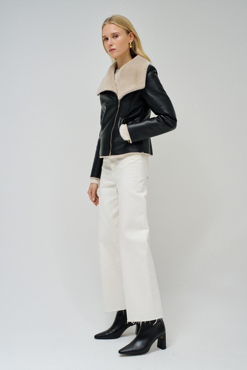 CHAQUETA EFECTO PIEL