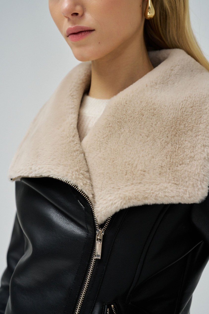 CHAQUETA EFECTO PIEL