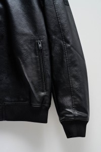 BOMBER JACKET LEATHER EFFECT