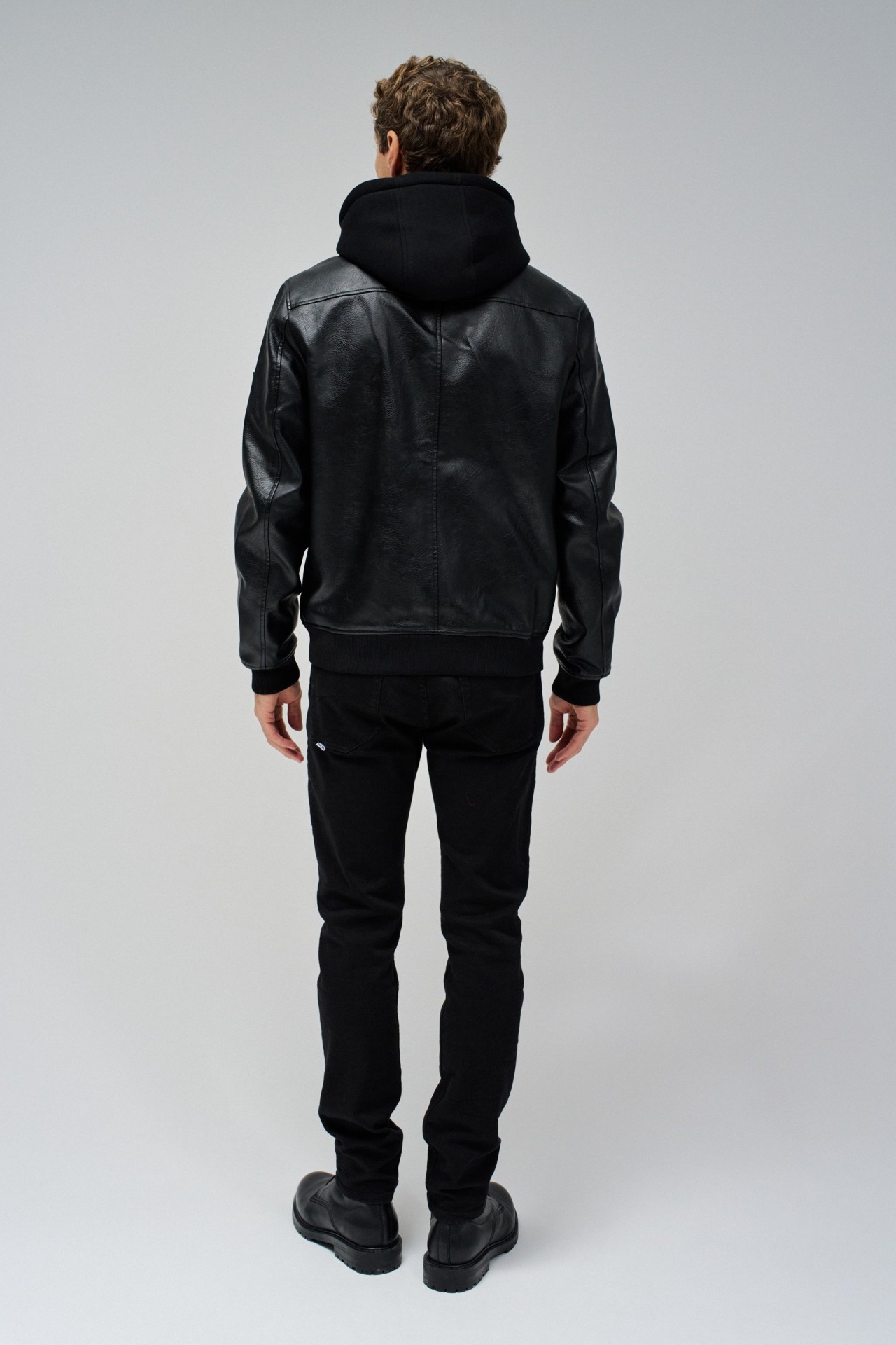 BOMBER JACKET LEATHER EFFECT