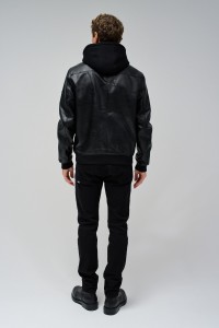 BOMBER JACKET LEATHER EFFECT