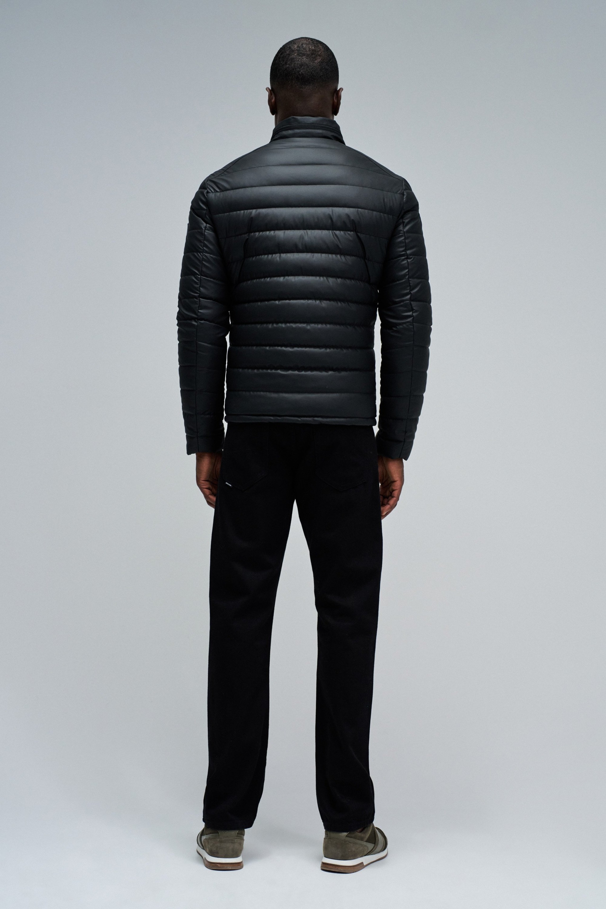 PUFFER JACKET LEATHER EFFECT