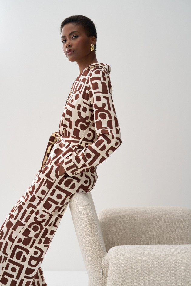 SATIN JUMPSUIT WITH PATTERN