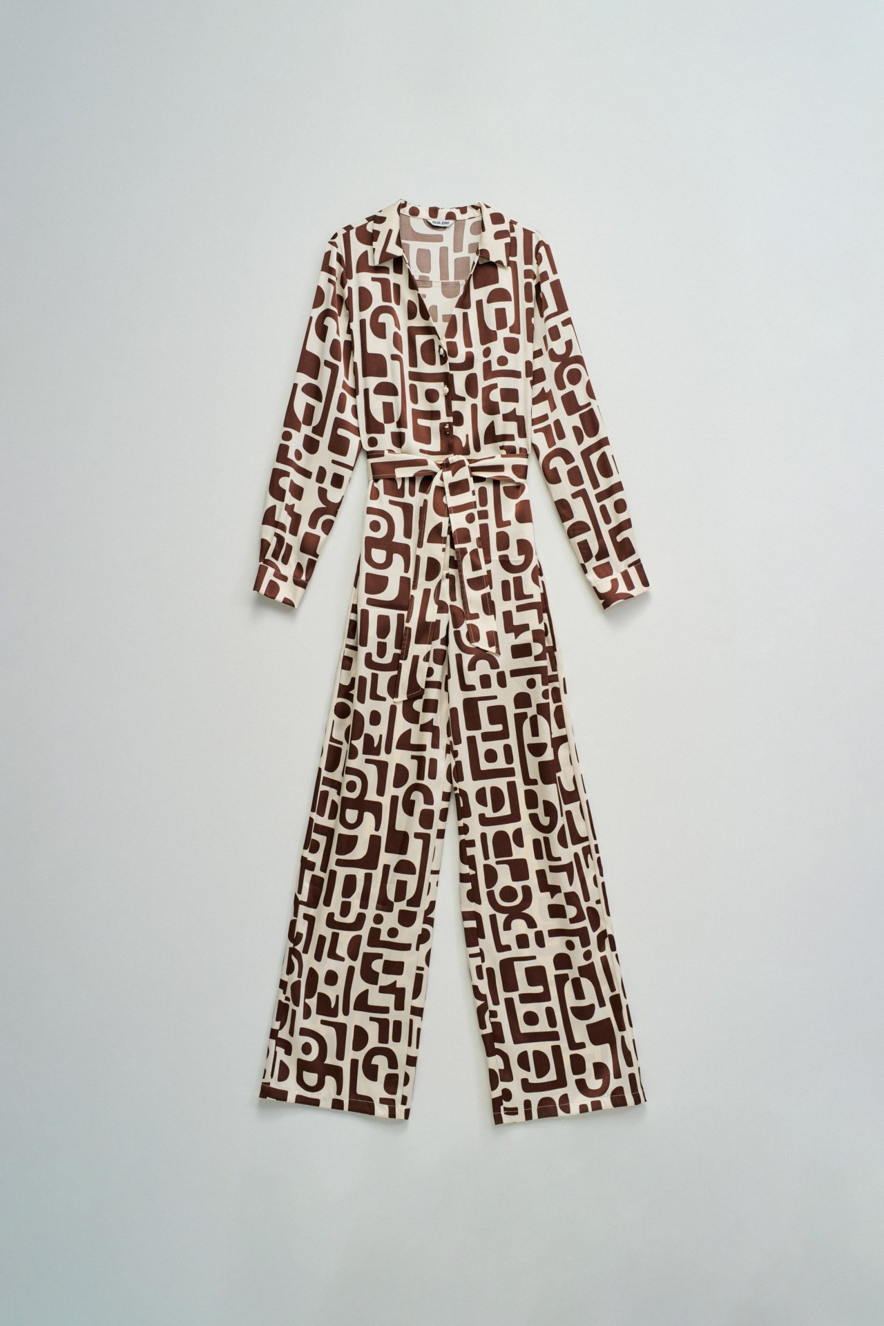 SATINOVERALL MIT MUSTER