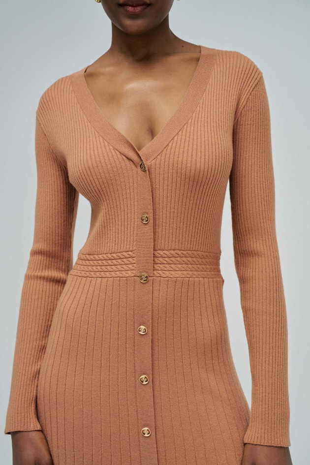 RIBBED KNIT DRESS