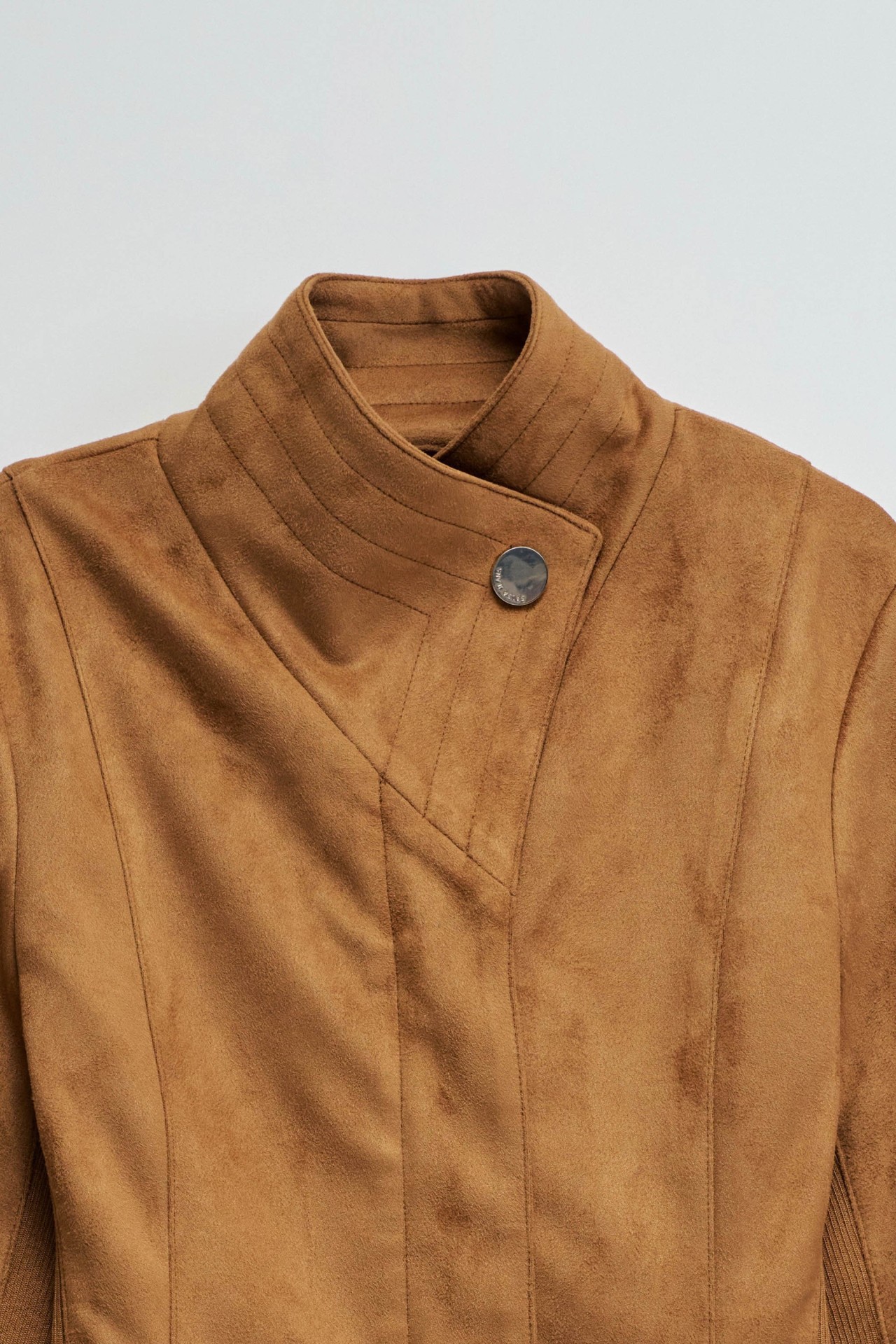 SUEDE COAT WITH BELT