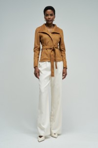 SUEDE COAT WITH BELT