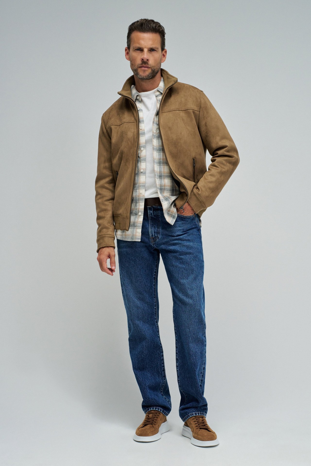 BOMBER JACKET IN SUEDE