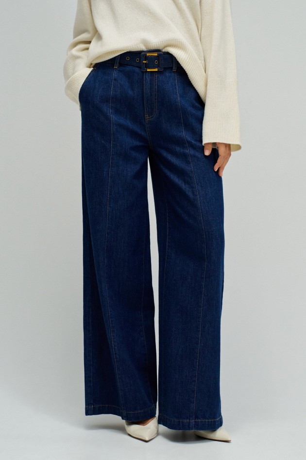 WIDE LEG CHINO TROUSERS