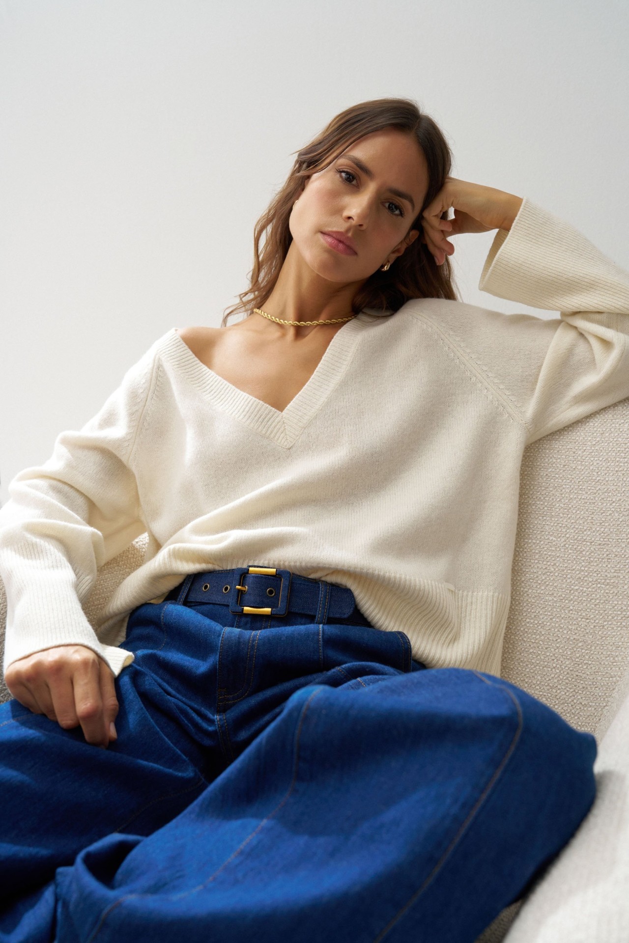 PANTALON CHINO À JAMBES WIDE